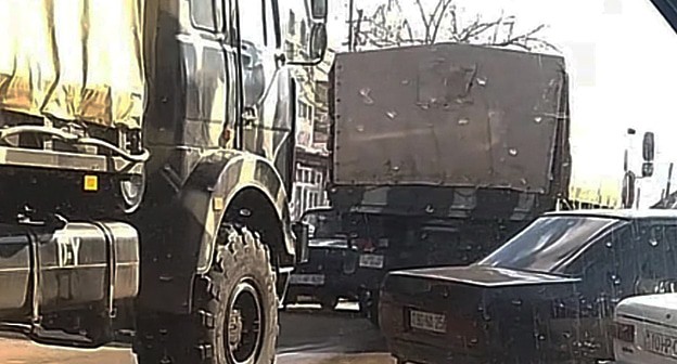 Screenshot of a video about the movement of military vehicles of the Azerbaijani armed forces. March 17, 2025. Photo: https://haqqin.az/news/343160 Screenshot of a video about the movement of military vehicles of the Azerbaijani armed forces. March 17, 2025. Photo: https://haqqin.az/news/343160