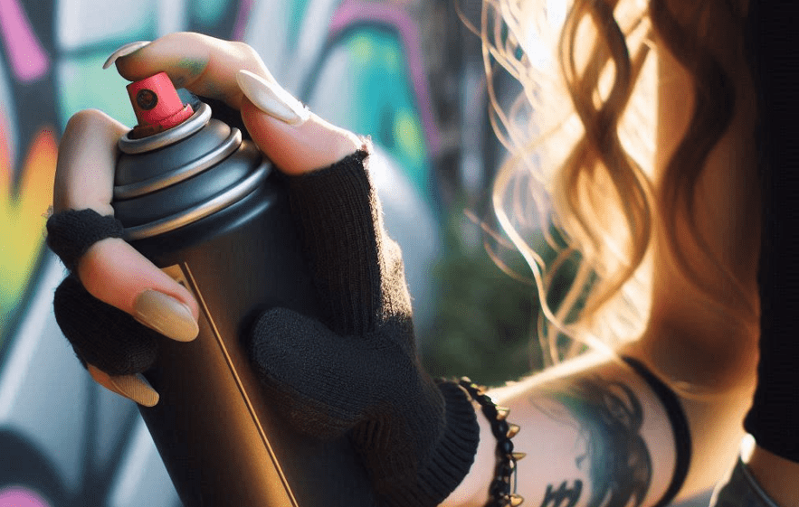 A spray paint for graffiti. Picture made in Copilot for the "Caucasian Knot"