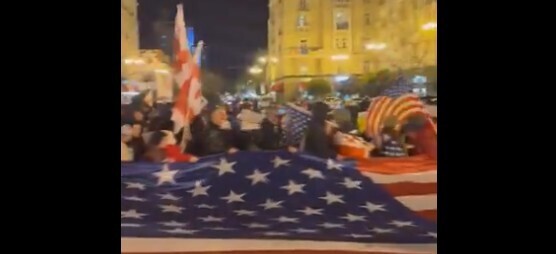 A rally held by supporters of Georgia's European integration. Screenshot of a video by Newsgeorgia https://www.newsgeorgia.ge/akcija-podderzhku-amerikanskogo-zakonoproekta-megobari-act-prohodit-v-tbilisi/ A rally held by supporters of Georgia's European integration. Screenshot of a video by Newsgeorgia https://www.newsgeorgia.ge/akcija-podderzhku-amerikanskogo-zakonoproekta-megobari-act-prohodit-v-tbilisi/