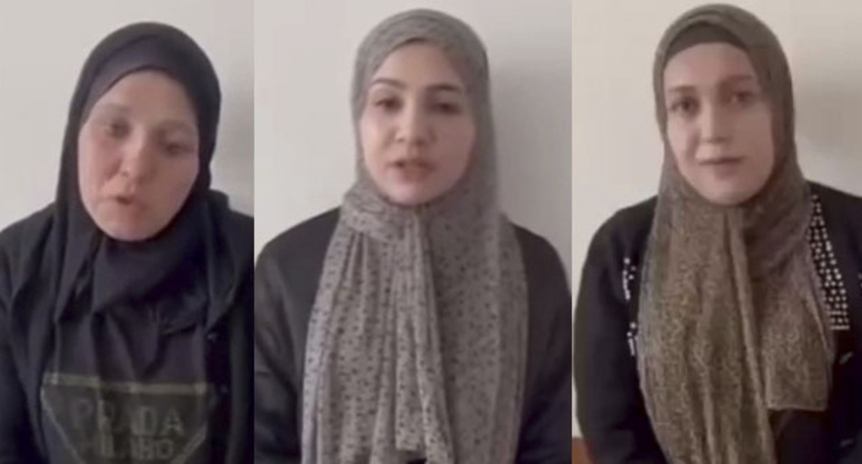Stavropol women apologized for begging in Ingushetia. April 1, 2025. Screenshot of a video t.me/serdalo_ingushetii/54970 Stavropol women apologized for begging in Ingushetia. April 1, 2025. Screenshot of a video t.me/serdalo_ingushetii/54970