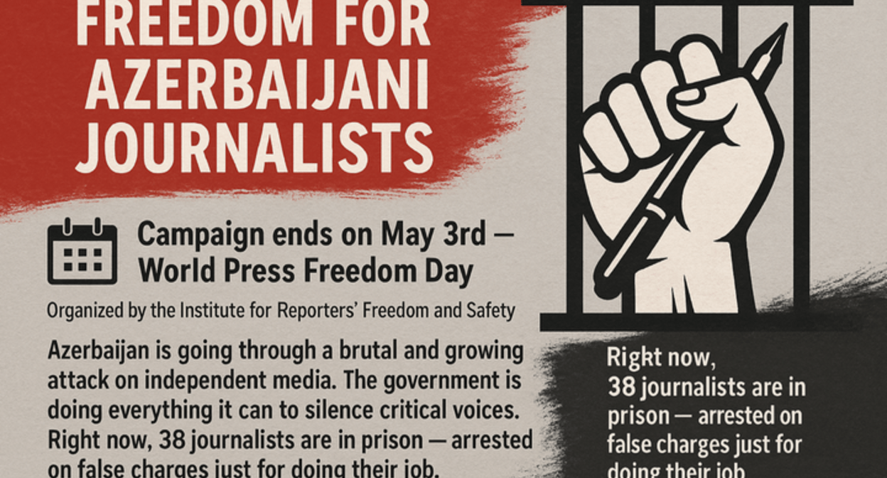 Screenshot of a banner on the “GoFundMe” Platform https://www.gofundme.com/f/freedom-for-azerbaijani-journalists?attribution_id=sl:e20306fc-12ee-4de7-84ab-5373228518f1&lang=en_US&utm_campaign=fp_sharesheet&utm_medium=customer&utm_source=copy_link Screenshot of a banner on the “GoFundMe” Platform https://www.gofundme.com/f/freedom-for-azerbaijani-journalists?attribution_id=sl:e20306fc-12ee-4de7-84ab-5373228518f1&lang=en_US&utm_campaign=fp_sharesheet&utm_medium=customer&utm_source=copy_link