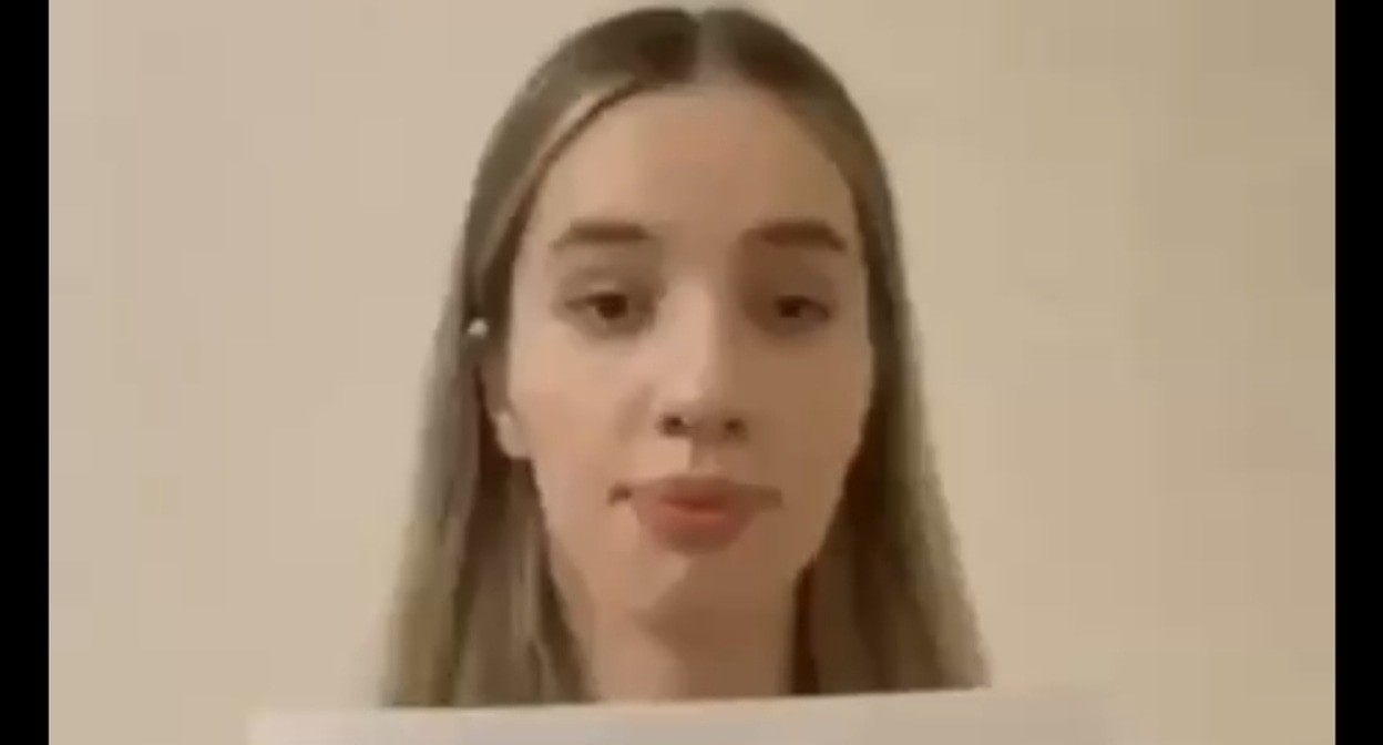 A frame from the Aina Mankieva’s video message. serdalo_ingusheti_/ instagram* A frame from the Aina Mankieva’s video message. serdalo_ingusheti_/ instagram*