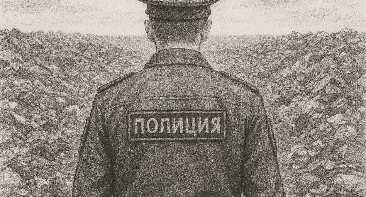 Policeman: illustration created by the "Caucasian Knot" using the AI in the Copilot software Policeman: illustration created by the "Caucasian Knot" using the AI in the Copilot software
