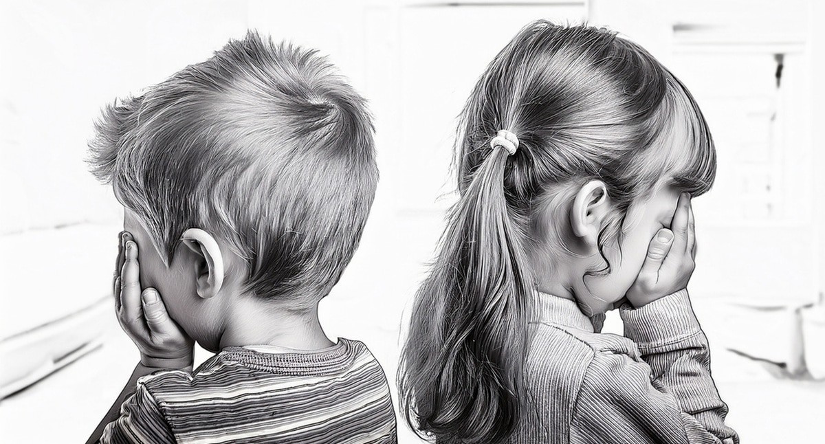 Children are crying. Illustration created by the “Caucasian Knot” using AI in Photoshop software Children are crying. Illustration created by the “Caucasian Knot” using AI in Photoshop software