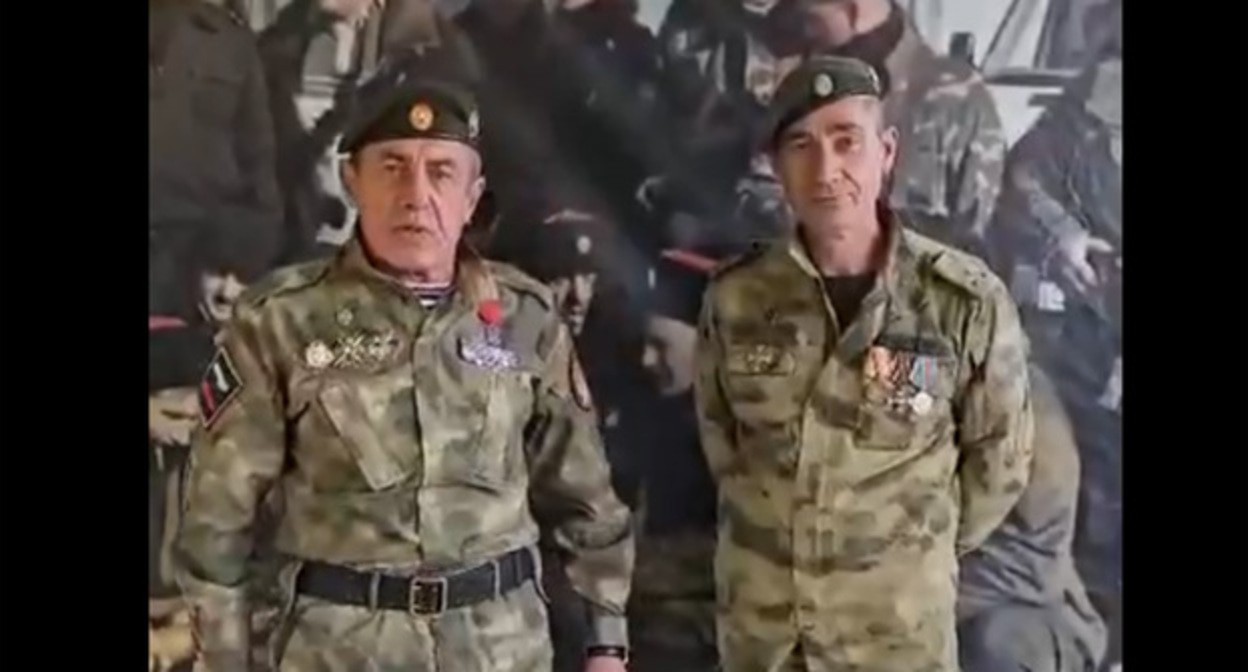 Fighters from Krymsk. Screenshot: https://vk.com/video-200432135_456252879 Fighters from Krymsk. Screenshot: https://vk.com/video-200432135_456252879