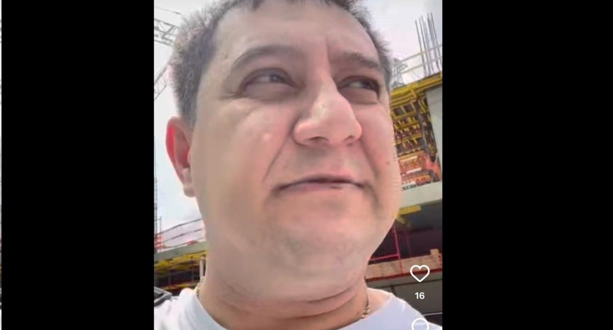Areg Shchepikhin. A video frame from his personal page on social networking site Areg Shchepikhin. A video frame from his personal page on social networking site