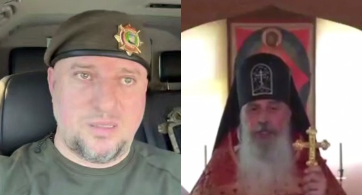 Apti Alaudinov (left) and Schema-Abbot Gavriil: collage by the "Caucasian Knot": still frame from Apti Alaudinov's video from June 7, 2025: https://t.me/AptiAlaudinovAKHMAT/11247, and the Telegram channel "Beware, News" from May 30, 2025: https://t.me/ostorozhno_novosti/37195
Apti Alaudinov (left) and Schema-Abbot Gavriil: collage by the "Caucasian Knot": still frame from Apti Alaudinov's video from June 7, 2025: https://t.me/AptiAlaudinovAKHMAT/11247, and the Telegram channel "Beware, News" from May 30, 2025: https://t.me/ostorozhno_novosti/37195