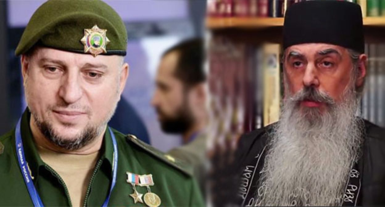 Apti Alaudinov (left) and Schema-Abbot Gabriel. Collage by Caucasian Knot. Photo: Grozny Inform https://www.grozny-inform.ru/ https://t.me/igumenN/1077 Apti Alaudinov (left) and Schema-Abbot Gabriel. Collage by Caucasian Knot. Photo: Grozny Inform https://www.grozny-inform.ru/ https://t.me/igumenN/1077