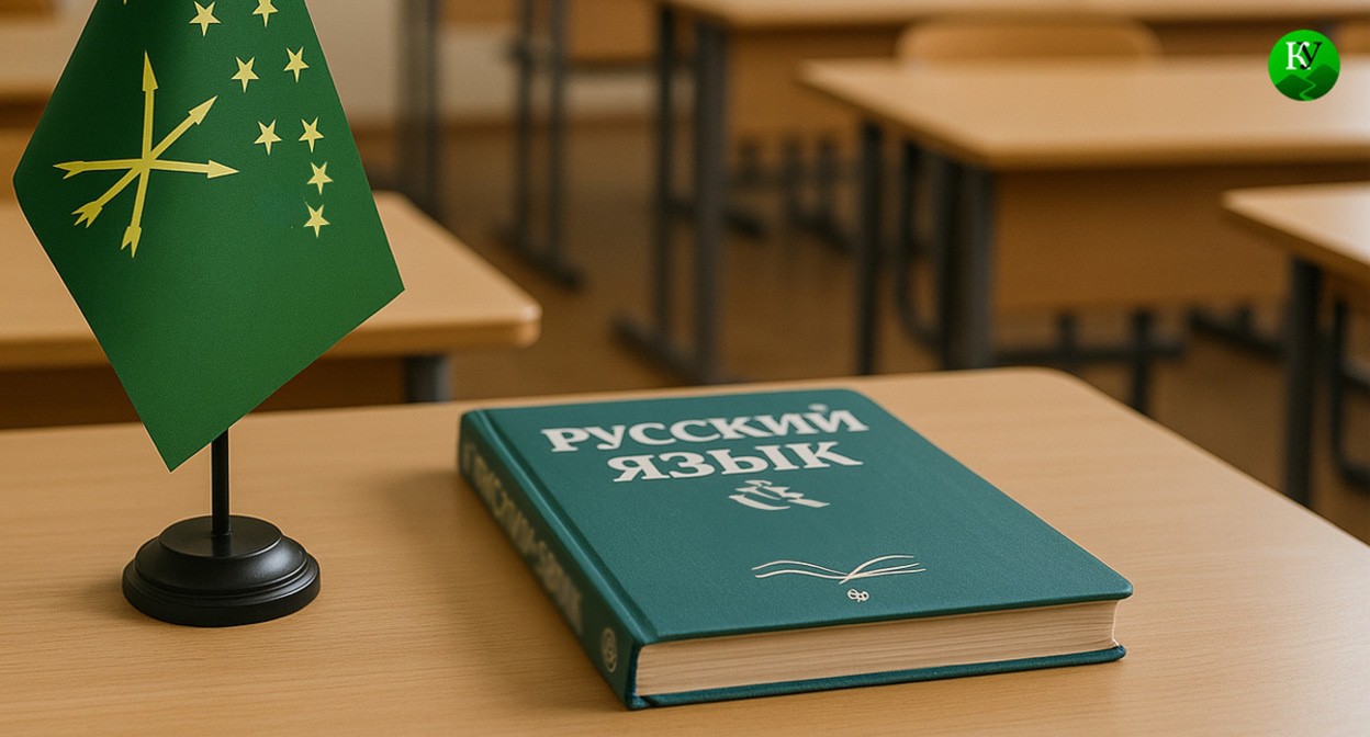 Russian language textbook. Illustration created by Caucasian Knot with the use of AI in the Copilot software
Russian language textbook. Illustration created by Caucasian Knot with the use of AI in the Copilot software