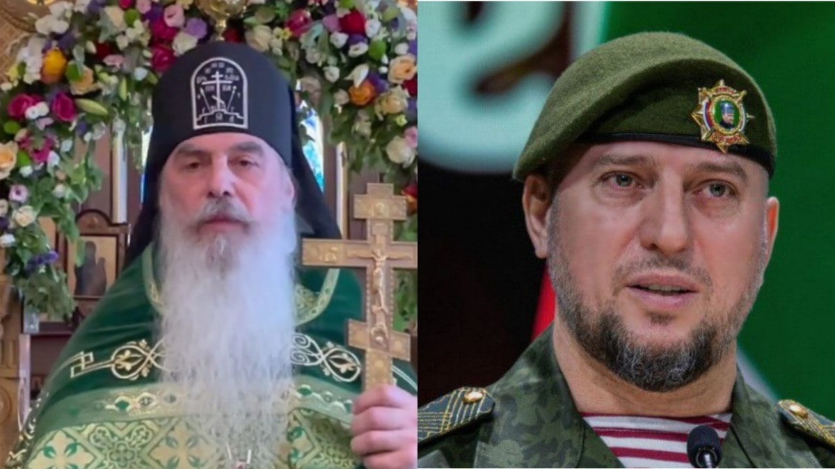 Schema-Abbot Gabriel and Apti Alaudinov. Collage by Caucasian Knot. Apti Alaudinov's TG-channels https://t.me/AptiAlaudinovAKHMAT/11368 and a still frame of the video "Sermons of Szygumen Gabriel" https://t.me/igumenN/1083 from 12.06.25.
Schema-Abbot Gabriel and Apti Alaudinov. Collage by Caucasian Knot. Apti Alaudinov's TG-channels https://t.me/AptiAlaudinovAKHMAT/11368 and a still frame of the video "Sermons of Szygumen Gabriel" https://t.me/igumenN/1083 from 12.06.25.