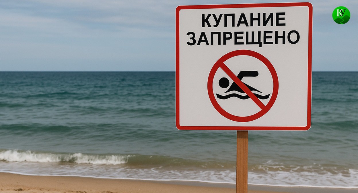 A sign "bathing is prohibited". Illustration created by Caucasian Knot using AI in the Copilot software. A sign "bathing is prohibited". Illustration created by Caucasian Knot using AI in the Copilot software.
