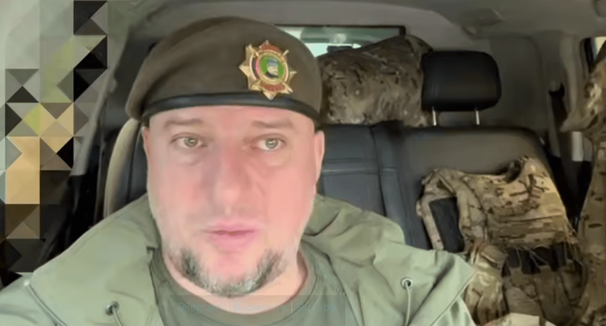 Apti Alaudinov. A still frame from his Telegram channel from June 13, 2025, https://t.me/AptiAlaudinovAKHMAT/11388.
Apti Alaudinov. A still frame from his Telegram channel from June 13, 2025, https://t.me/AptiAlaudinovAKHMAT/11388.