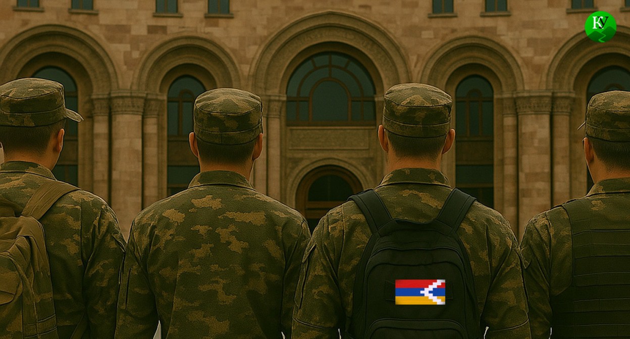 Militants in Nagorno-Karabakh. Illustration created by the “Caucasian Knot” using AI in the Copilot software.
Militants in Nagorno-Karabakh. Illustration created by the “Caucasian Knot” using AI in the Copilot software.