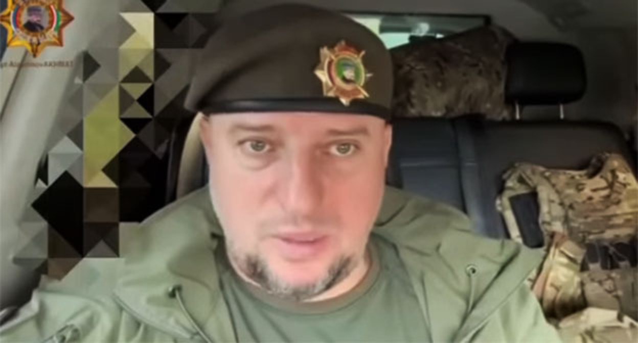 Apti Alaudinov. Screenshot of video https://www.instagram.com*/reel/DK18jZ0oDH2/ Apti Alaudinov. Screenshot of video https://www.instagram.com*/reel/DK18jZ0oDH2/