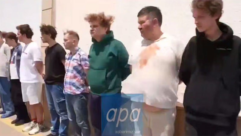 Still from a video of Russians detained in Azerbaijan. July 1, 2025. Screenshot of the video https://t.me/apa_az/100157 Still from a video of Russians detained in Azerbaijan. July 1, 2025. Screenshot of the video https://t.me/apa_az/100157