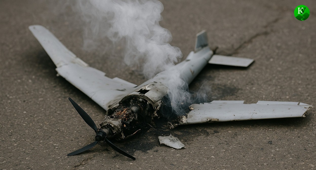 UAV wreckage. Illustration created by "Caucasian Knot" using AI in the Copilot program UAV wreckage. Illustration created by "Caucasian Knot" using AI in the Copilot program