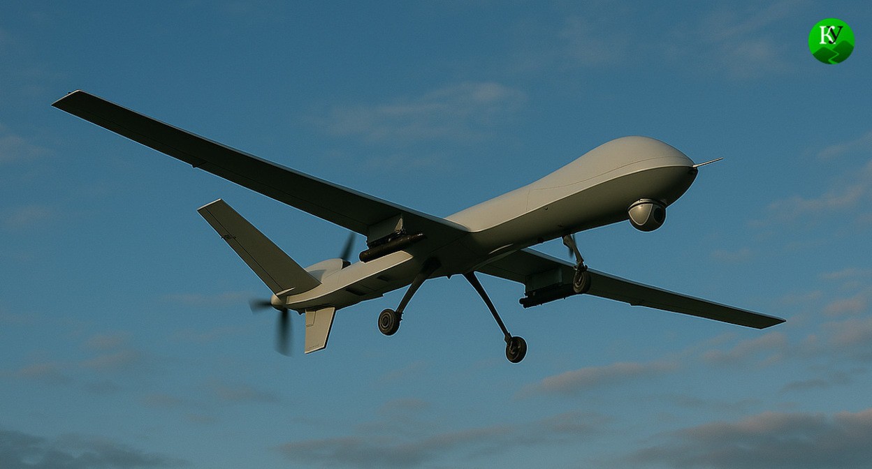 UAV in the sky. Illustration created by "Caucasian Knot" using AI in the Copilot program UAV in the sky. Illustration created by "Caucasian Knot" using AI in the Copilot program