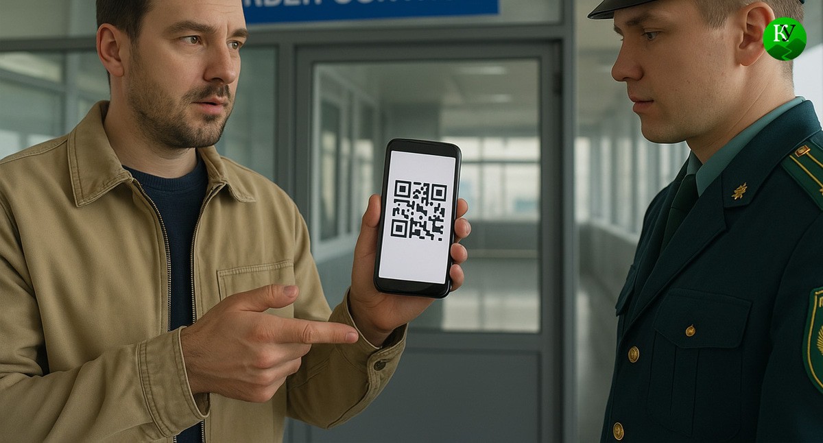 Crossing the border. Illustration created by the "Caucasian Knot" using AI in the Copilot program