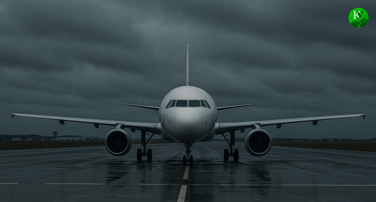 Airplane at the airport. Illustration created by "Caucasian Knot" with the help of AI in the Copilot program Airplane at the airport. Illustration created by "Caucasian Knot" with the help of AI in the Copilot program