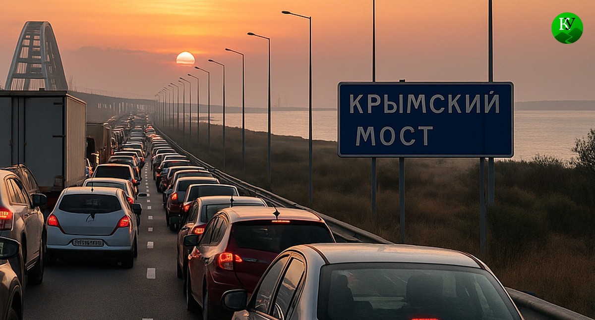 Traffic jam at the entrance to the bridge. Illustration created by "Caucasian Knot" using AI in the Copilot program Traffic jam at the entrance to the bridge. Illustration created by "Caucasian Knot" using AI in the Copilot program