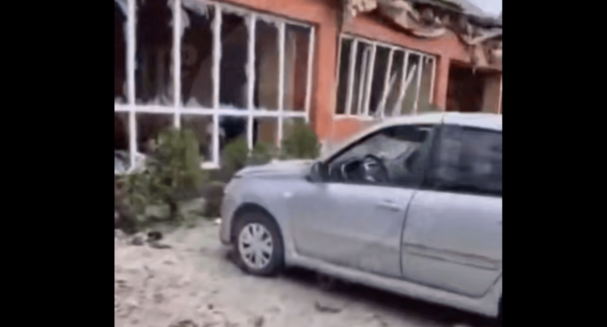 House in Nizhniye Achaluki damaged after UAV crash. Still frame from video "Fortanga" from 26.07.25, https://t.me/fortangaorg/20178. House in Nizhniye Achaluki damaged after UAV crash. Still frame from video "Fortanga" from 26.07.25, https://t.me/fortangaorg/20178.