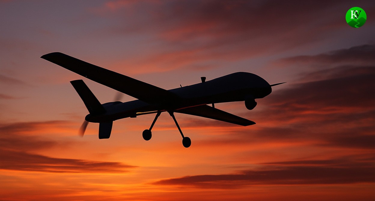 UAV in the sky. Illustration created by "Caucasian Knot" using AI in the Copilot program UAV in the sky. Illustration created by "Caucasian Knot" using AI in the Copilot program