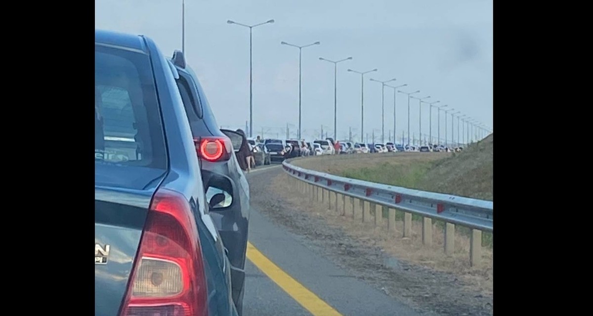 Queue in front of the Crimean Bridge in Kuban. July 20, 2025. Photo: Chris https://t.me/KrymskiiMost/576744 Queue in front of the Crimean Bridge in Kuban. July 20, 2025. Photo: Chris https://t.me/KrymskiiMost/576744