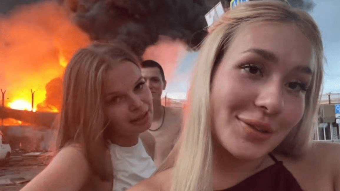 On August 3, 25, Kuban police posted a screenshot from the video against the backdrop of a burning oil depot, https://t.me/mvd_23/12146. On August 3, 25, Kuban police posted a screenshot from the video against the backdrop of a burning oil depot, https://t.me/mvd_23/12146.