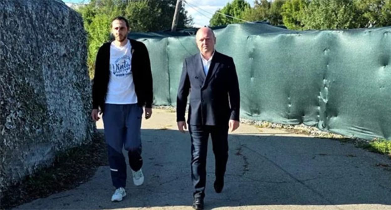 Tengiz Korashvili (left). Photo: https://x.com/CivilGe/status/1965787237091815626