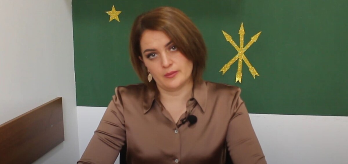 Larisa Tuptsokova, screenshot from the Circassian Media channel