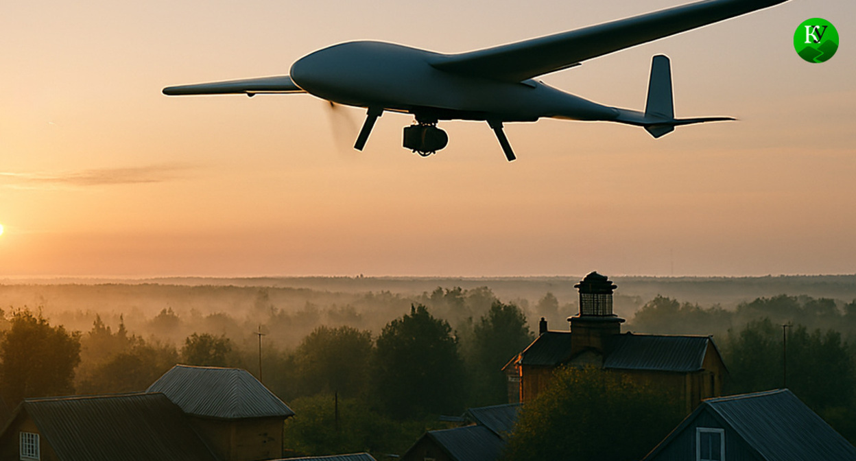 UAV. Illustration created by the "Caucasian Knot" using AI in the Copilot program.