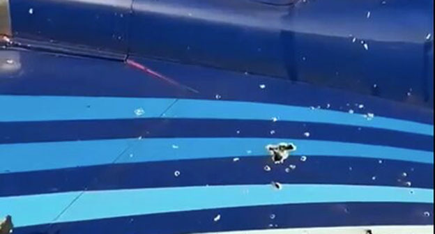 Characteristic holes in the tail section of the AZAL aircraft wreckage, which could have been caused by air defense missile strike elements. Photo: East2West.Express https://ru.wikipedia.org/

