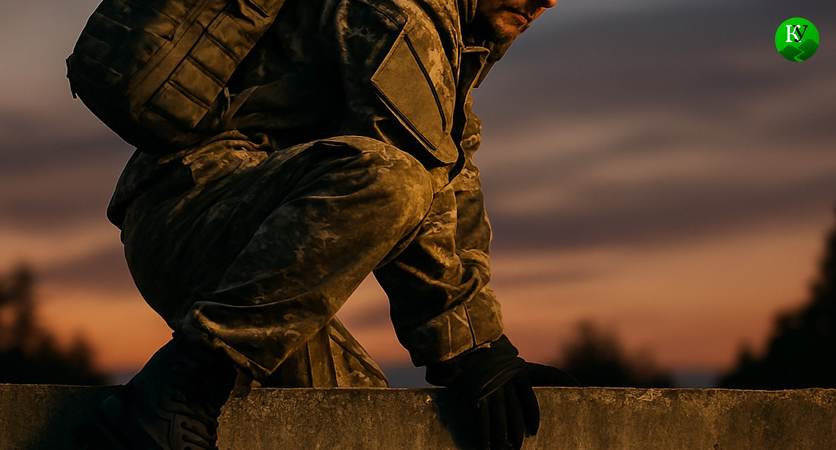 A soldier leaves his unit. Illustration created by the "Caucasian Knot" using AI in the Copilot program.