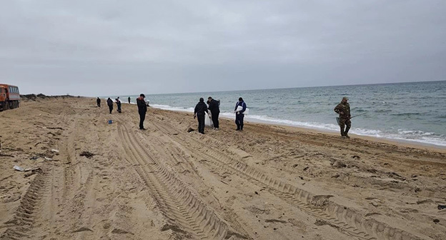 Beach in the Temryuk district. November 16, 2025. Photo: https://t.me/opershtab23/14441