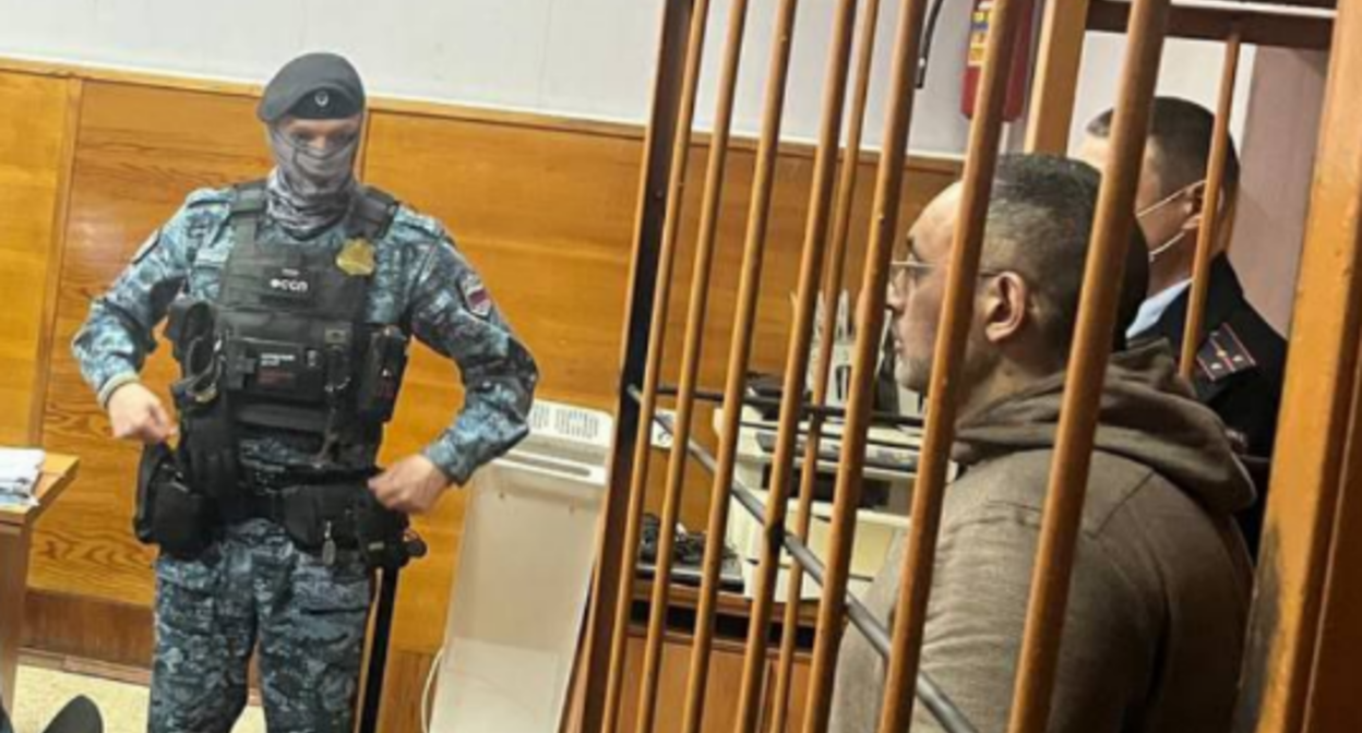 Vidadi Mustafayev in court. Screenshot from a photo from the press service of the Sverdlovsk Region courts, December 3, 2025, https://t.me/ekboblsud/4714.