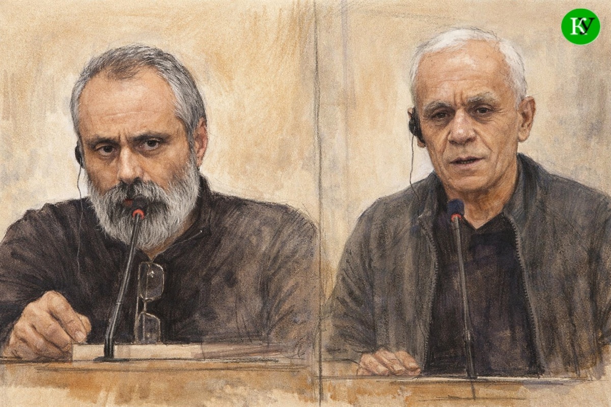 David Babayan (left) and Levon Mnatsakanyan. An AI-generated illustration of the "Caucasian Knot" program created using Copilot.