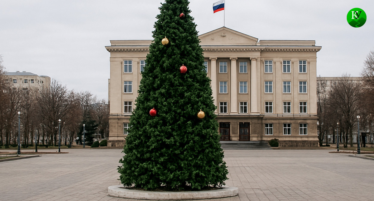 New Year's tree. Illustration created by the "Caucasian Knot" using AI in the Copilot program.