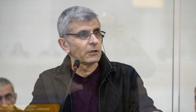 David Ishkhanyan in court. Screenshot from Azertac photo from December 26, 2025, https://azertag.az/ru/xeber/sudebnoe_rassmotrenie_po_delu_o_grazhdanah_armenii_zaversheno-3941531.