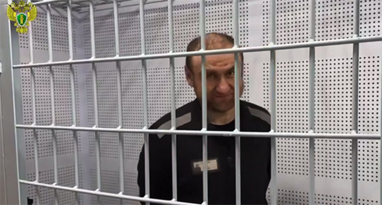 Rauf Arashukov in the courtroom. January 13, 2026. Video screenshot: https://t.me/genprocrf/5835