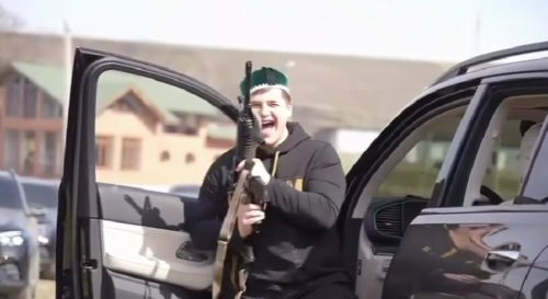 Adam Kadyrov. Still from video https://www.instagram.com/p/DT7kCrsCFez/ from January 25, 2026.