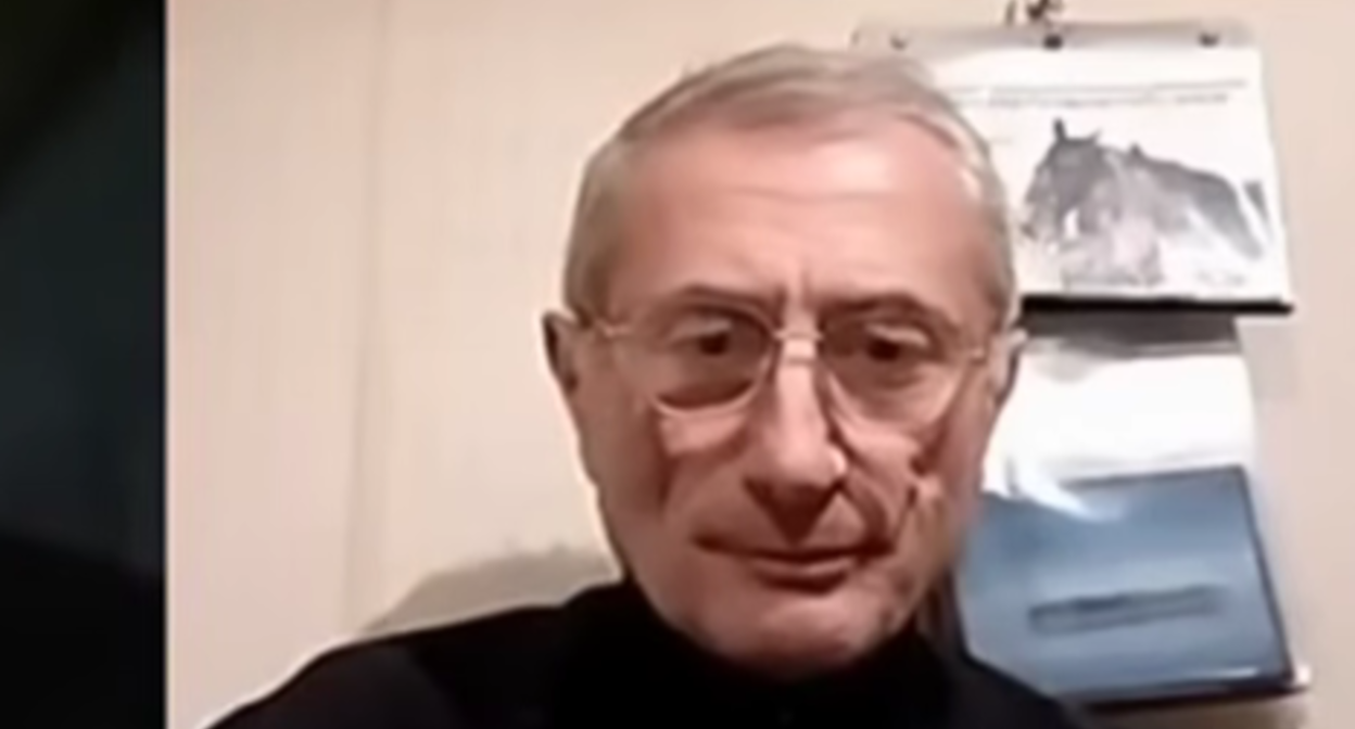 Ibrahim Yaganov (designated a foreign agent). Still from video https://www.youtube.com/watch?v=Y2Hsrl6Hcgo from January 30, 2026.