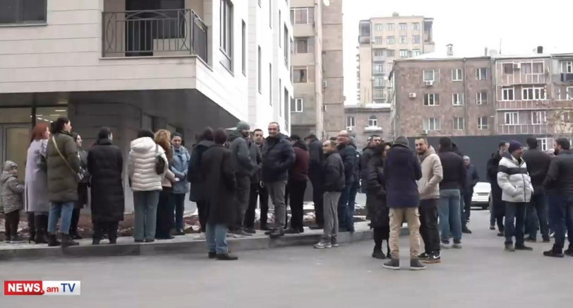 Protest in Yerevan. February 7, 2025. Still from News.am video: https://www.youtube.com/watch?v=dqvKNytZWPQ