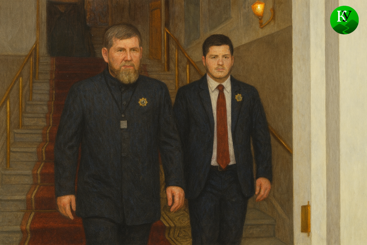 Ramzan and Adam Kadyrov. Illustration created by the "Caucasian Knot" using AI.