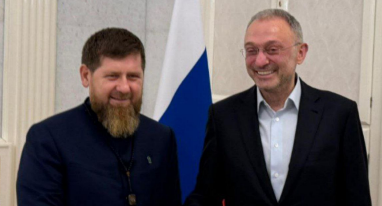 Ramzan Kadyrov (left) and Suleiman Kerimov. Screenshot from Kadyrov's Telegram channel, February 18, 2026, https://t.me/RKadyrov_95/6369.