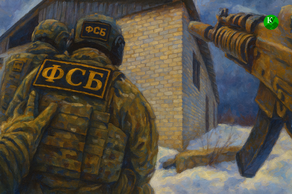 FSB officers. Illustration created by the "Caucasian Knot" using AI in the Copilot program.
