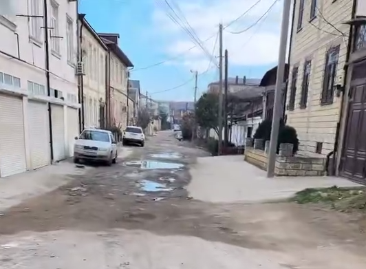 A still of Korkmasova Street in Derbent, which hasn't been repaired for about 70 years. Photo: Pearl of the South / Telegram channel