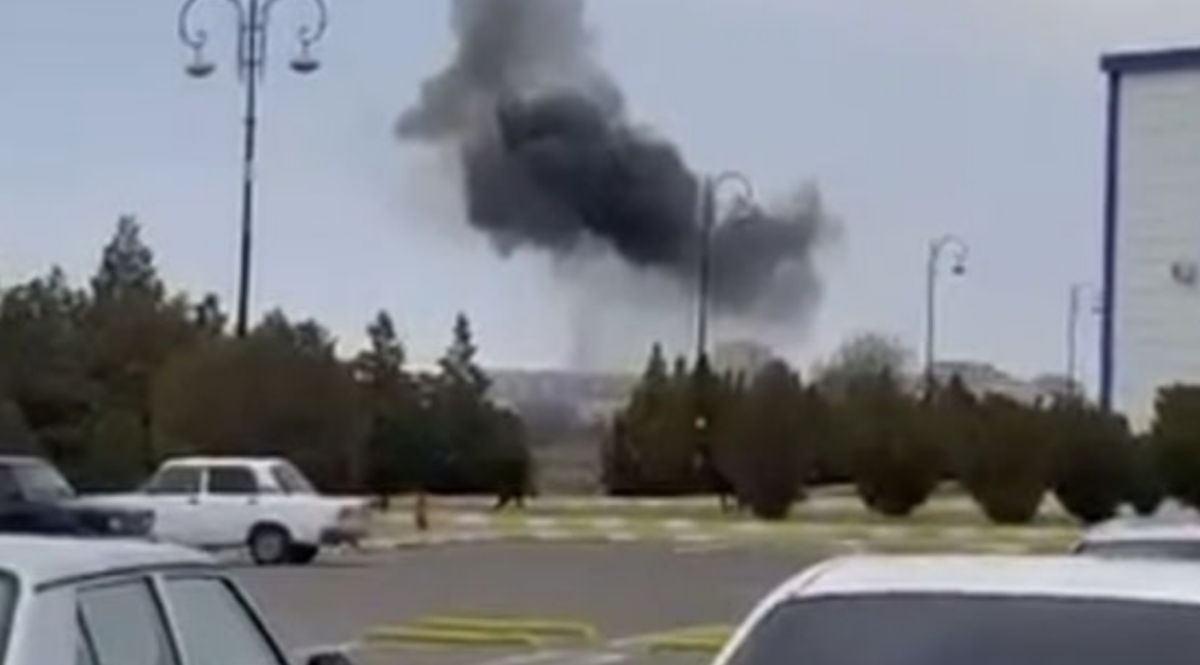 Drone attack on Nakhchivan. Still from the "Caucasian Knot" video. https://www.youtube.com/short/1RYIAHwpFgc