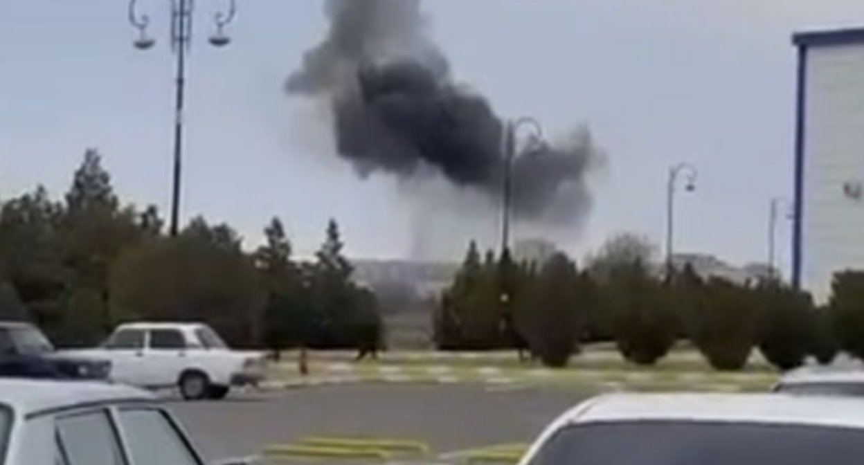 Drone attack on Nakhchivan. Still from the "Caucasian Knot" video. https://www.youtube.com/short/1RYIAHwpFgc