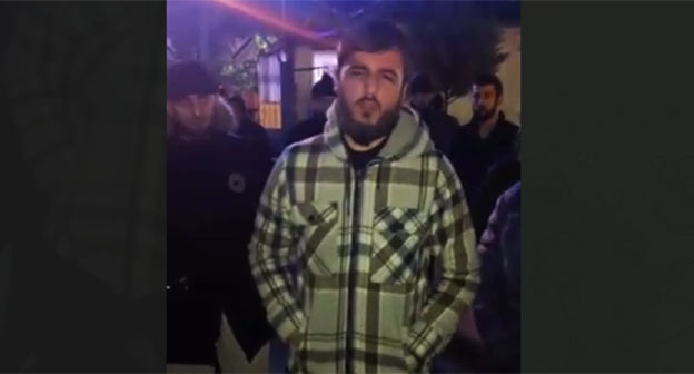 A still from a video message from Dagestani drivers. March 6, 2026. Screenshot from the video: https://t.me/KhadulaevShamil/15097