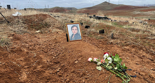 Ayshat Baymuradova was buried in Yerevan on March 27, 2026. Photo: https://t.me/svobodapodcast/1166 Ayshat Baymuradova was buried in Yerevan on March 27, 2026. Photo: https://t.me/svobodapodcast/1166